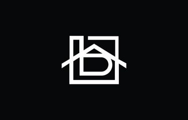 House Property Letter B Modern and unique initials logo design