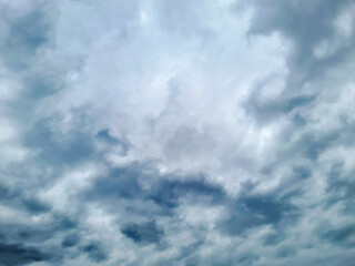 sky background with dark clouds and storm