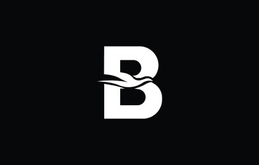 Letter B Bird Modern and unique  initials logo design