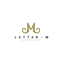 Letter m logo icon design template Premium Vector