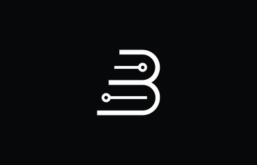 Fast Digital Letter B Modern and unique  initials logo design