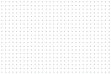 Dotted grid seamless pattern for bullet journal. Black point texture. Black dot grid for notebook paper. Vector illustration on white background.