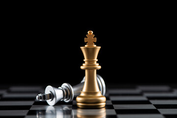 chess board game for ideas and competition and strategy, business success concept