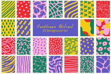 Handrawn Abstract Background Graphic Illustration set