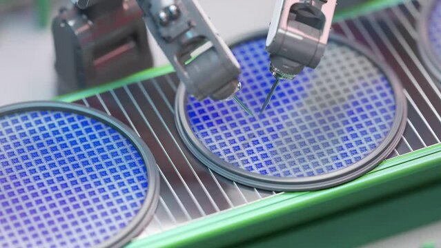 Diagnostics of microchips on a silicone wafer