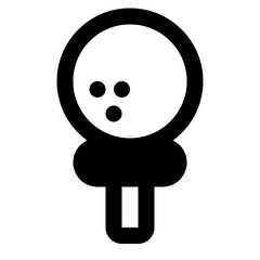 golf ball glyph icon