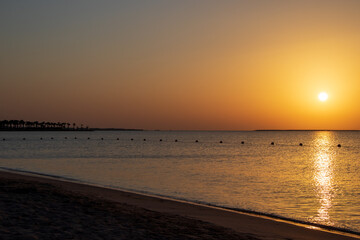 Amazing sea sunset in Egypt, Nature landscape background