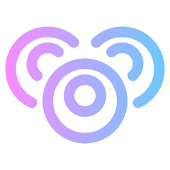 billiard ball gradient icon