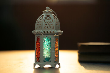 Festive greeting card for Muslim holy month Ramadan Kareem.