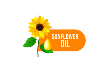 sunflower oil label design, packaging design element  