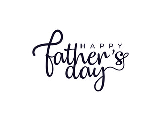  happy father's Day flat vector logo design