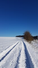 Feldweg im Winter