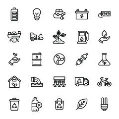 ecology icon set illustration vector graphic