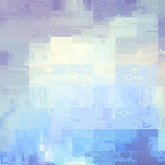 Vector image with imitation of grunge datamoshing texture.