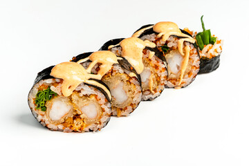 sushi on the white background