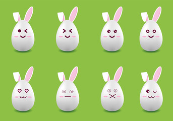 Obraz premium set of easter rabbits