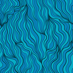 Seamless abstract pattern background. Decorative design freehand creative paint. Texture chaotic element.