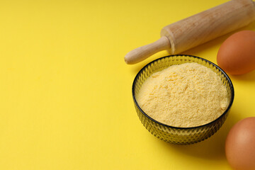 Concept of cooking cake, space for text