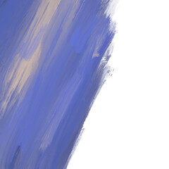 Organic oil painting blue and beige stroke artistic abstract element and background
