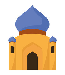 yellow mosque facade