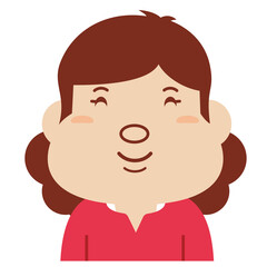 女性の表情：笑顔