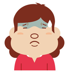 女性の表情：困った顔