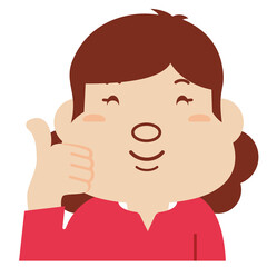 女性の表情：いいね