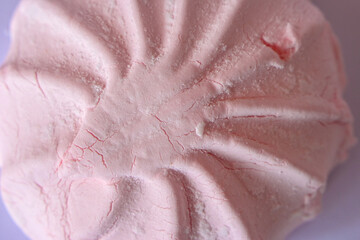 pink marshmallow closeup, marshmallow texture, macro photo