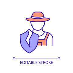 Lack health insurance in rural areas RGB color icon. Barriers for small town resident to access healthcare. Isolated vector illustration. Simple filled line drawing. Editable stroke. Arial font used