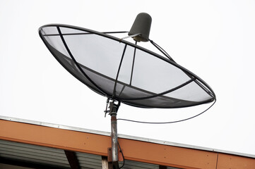 Satellite dish on roof