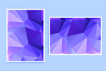 Low Poly Poster, Banner Design Template
