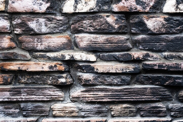 
Grunge Brick Wall Texture. Decorative, uneven brick wall surface. Vintage background. 