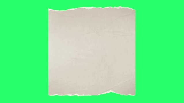 Animation paper bar for text on green background. 