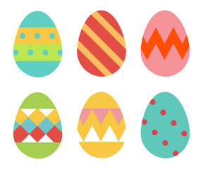 Easter egg set icon. Holiday decoration symbol. Sign spring day vector.