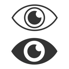 Eye icon. Human zore organ symbol. Sign eyeball icon.