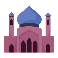 purple mosque facade