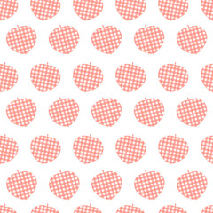 Seamless pattern Peach buffalo plaid vector illustration	