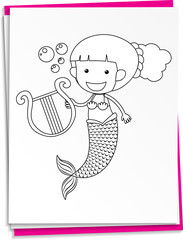 Worksheets template with mermaid outline