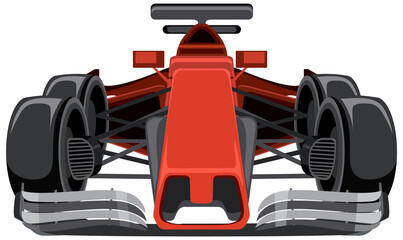Red formula racing car