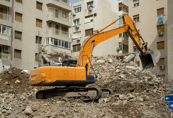 excavator at work
