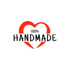 Hand made sticker design vector isolated