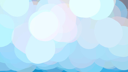 Blue Illustration unusual drawing interesting abstract light blue background, pastel colors blank layout