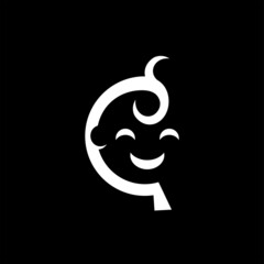  baby face logo design vector image baby face logo icon  , baby logo , baby face logo 