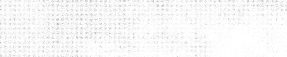 White And Grey Halftone Dotted. Panoramic Background. Abstract Polka Dots Pattern. Pop Art Style Backdrop. Wide Horizontal Long Banner. Vector Illustration, Eps 10. 