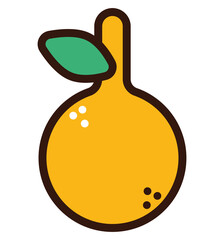 passion fruit doodle icon