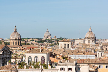 Fototapeta na wymiar view from the Campidoglio of the beauty of Rome, Italy