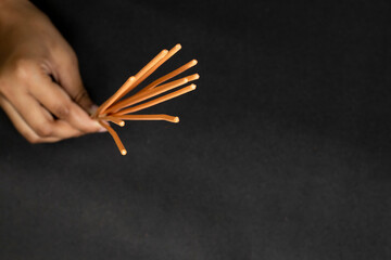 Agarbatti with black background