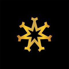 Obraz premium golden star logo