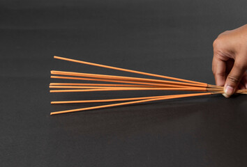 Agarbatti with black background