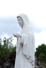 The statue of Mary in Medjugorie, Bosnia and Herzegovina.